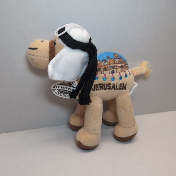 Souvenir Jerusalem Camel Plush Embroidered Stuffed Animal Tourism Ornament - Picture 1 of 11
